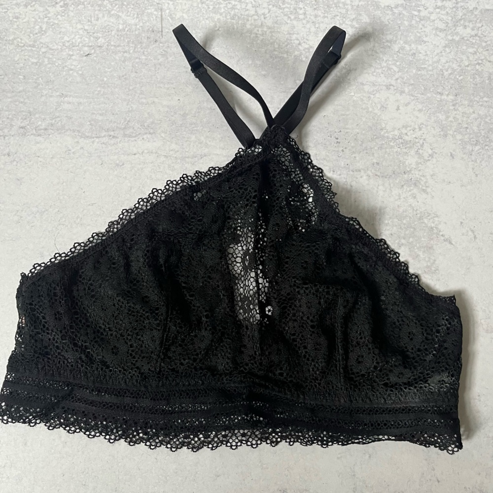 Victoria's Secret Sheer Lace Halter Bra S